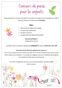 Concours de poésie – thème : Le printemps Concours de poésie – thème : Le printemps